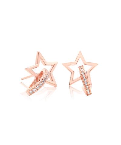 koumpota asimenia skoularikia asteri zirgkon epixrusomeno roz xruso star stud earrings zircon rose gold plated. 1 Ασημένια κοσμήματα Cutiecutejewelry - ασήμι 925