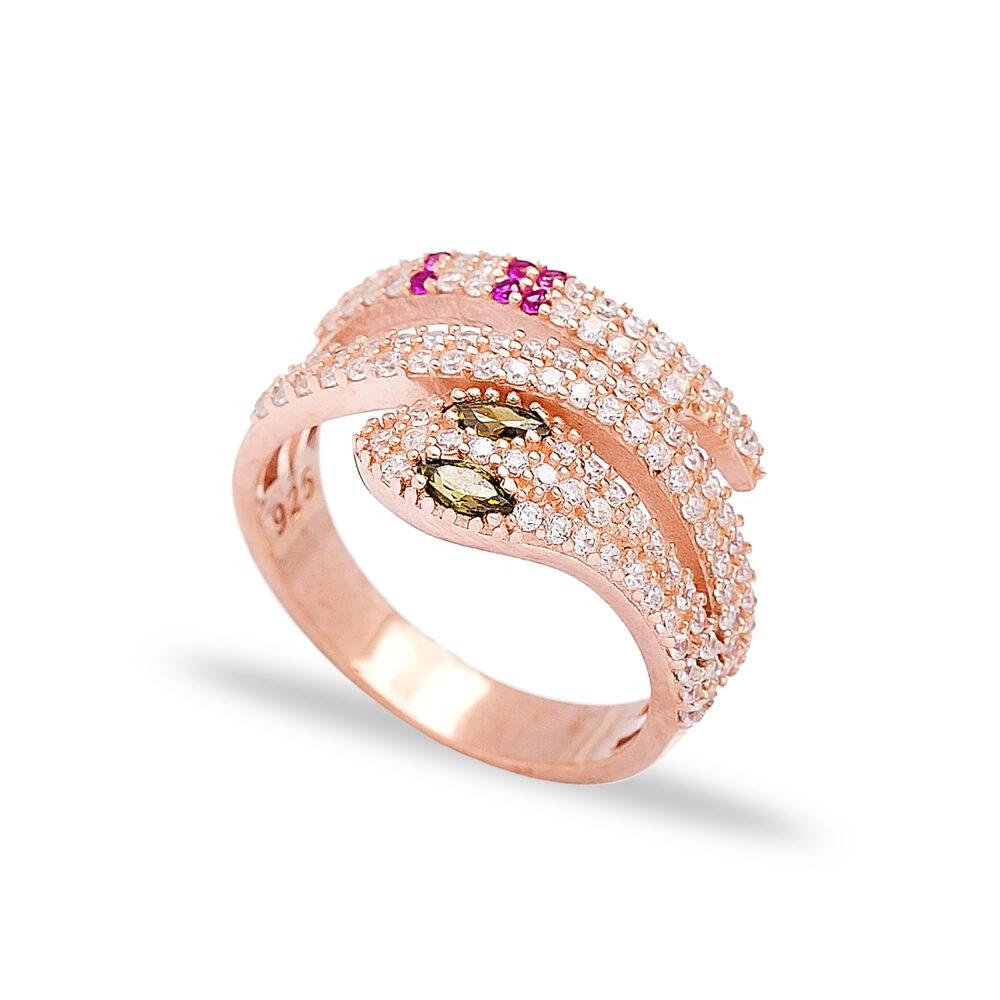 snake wrap ring rose gold plated scaled Δαχτυλίδι Snake Wrap Ροζ Επιχρυσωμένο Ασήμι 925 - ασήμι 925