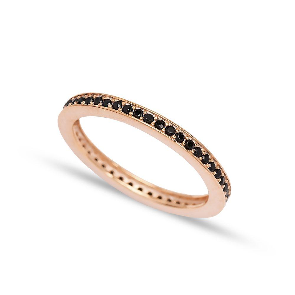black eternity ring rose gold plated scaled Black Eternity Ring - Rose Gold Plated - ασήμι 925