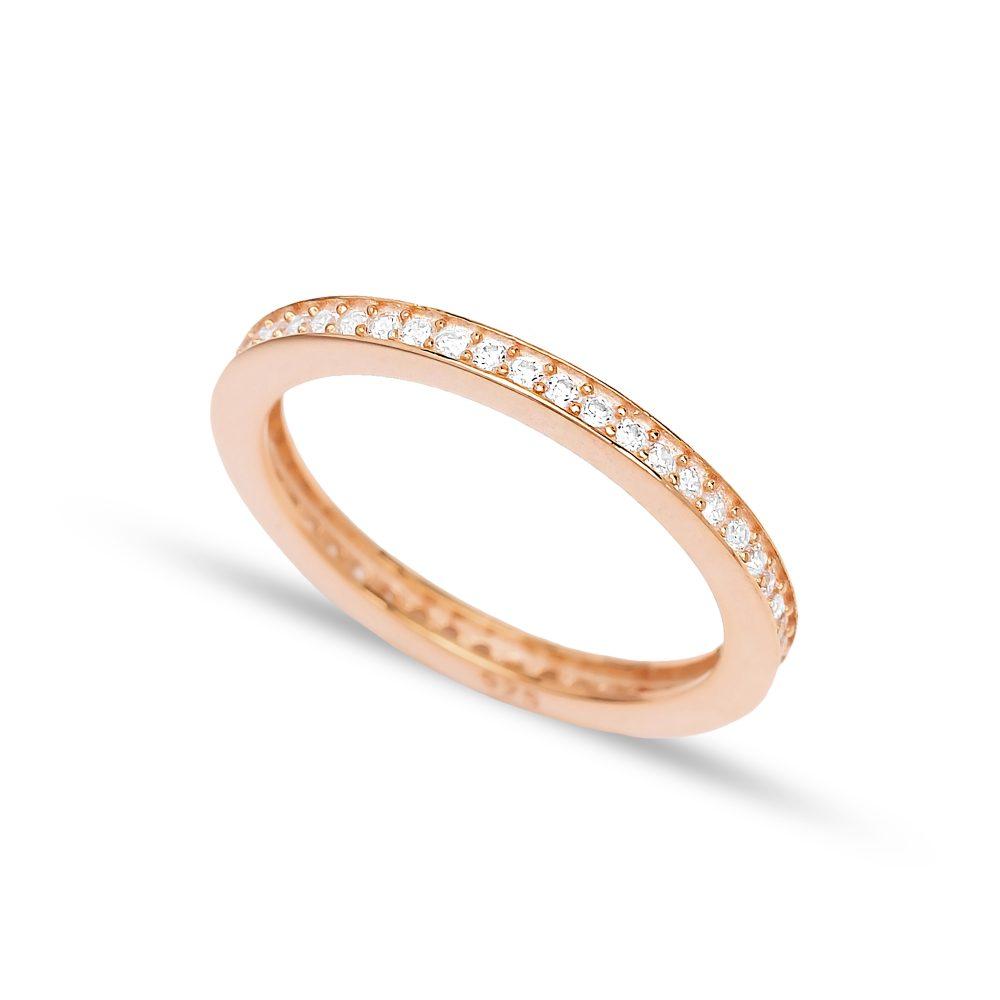 skinny eternity ring rose gold plated scaled Skinny Eternity Ring - Rose Gold Plated - ασήμι 925