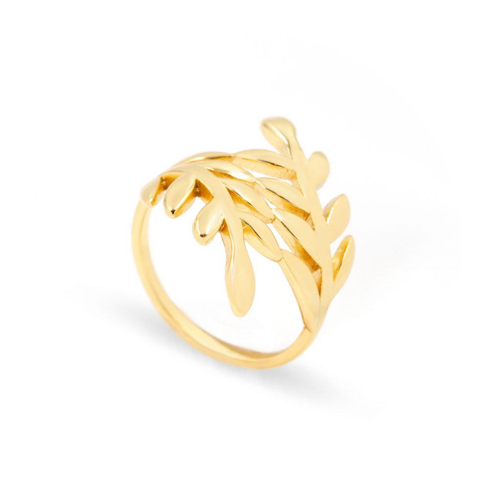 olive ring silver gold plated Olive Ring - Gold Plated - ασήμι 925