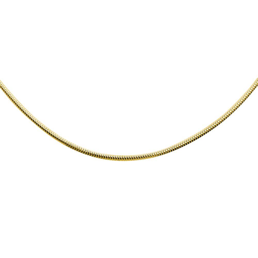 Snake Real Chain Necklace silver gold plated Κολιέ Αλυσίδα Φίδι Κίτρινο Επιχρυσωμένο Ασήμι 925 - ασήμι 925