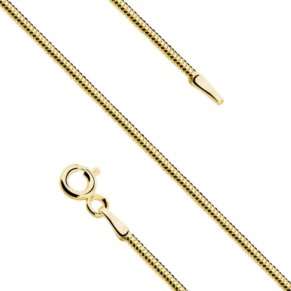 Snake Real Chain Necklace silver gold plated.2 Κολιέ Αλυσίδα Φίδι Κίτρινο Επιχρυσωμένο Ασήμι 925 - ασήμι 925