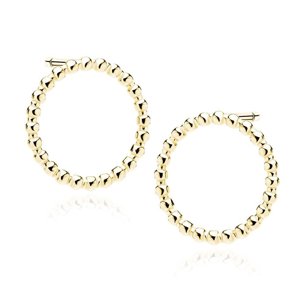 circle of balls stud earrings silver gold plated Circle Of Balls Stud Earrings - Gold Plated - ασήμι 925