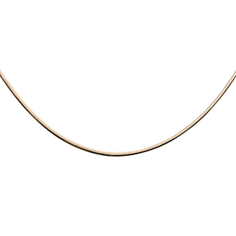 thin snake chain necklace silver gold plated Thin Snake Chain Necklace - Gold Plated - ασήμι 925