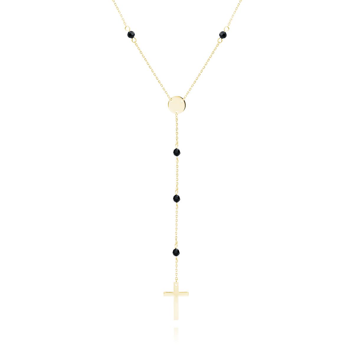 Cross Long Necklace–Gold Plated Κολιέ Μακρύ Cross Κίτρινο Επιχρυσωμένο Ασήμι 925 - ασήμι 925