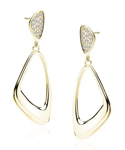 Stare Long Earrings–Gold Plated Ασημένια κοσμήματα cutiecute.gr επιχρυσωμένα, ροζ χρυσό, χρυσό, ασήμι 925 - ασήμι 925