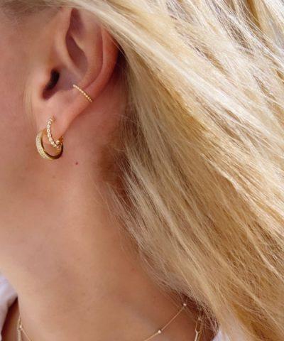 MiniBalls-Ear-Cuff–Gold Plated