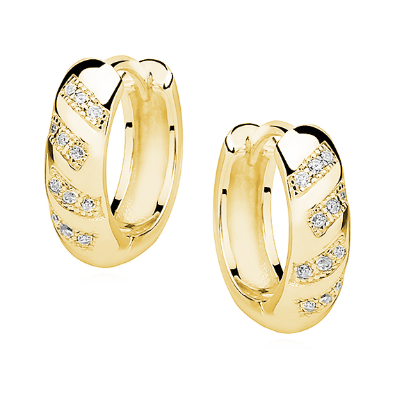 cute huggie earrings gold plated Lisa Huggie Earrings – Gold Plated - ασήμι 925