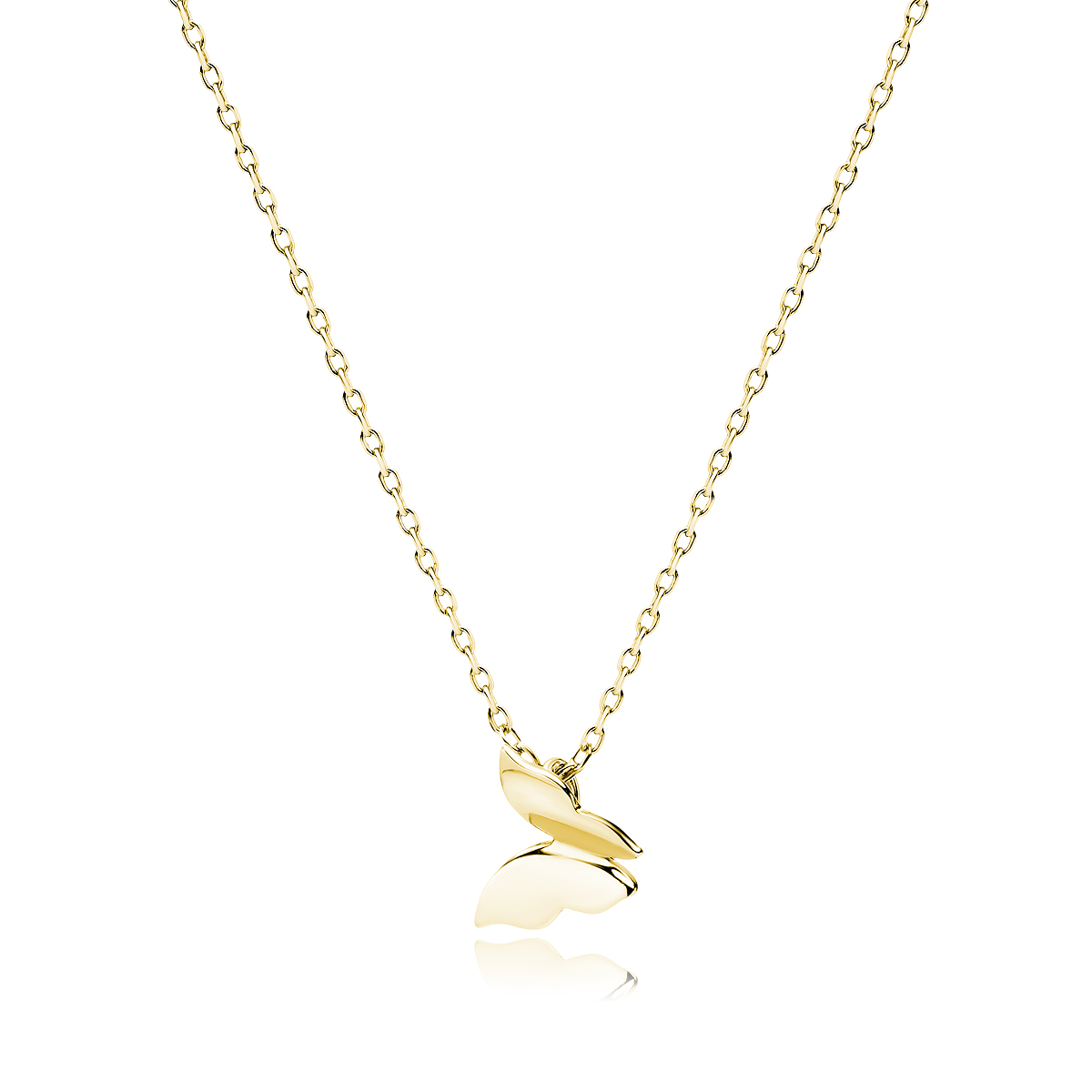 minimal butterfly necklace gold plated Minimal Butterfly Necklace – Gold Plated - ασήμι 925