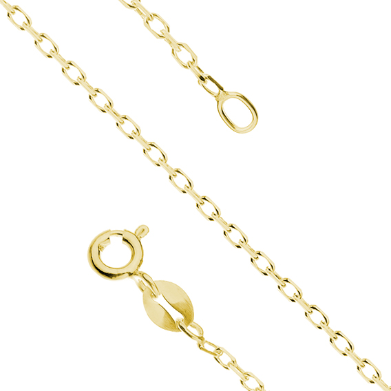 simple chain necklace gold plated 1 Κολιέ Simple Chain Κίτρινο Επιχρυσωμένο Ασήμι 925 - ασήμι 925
