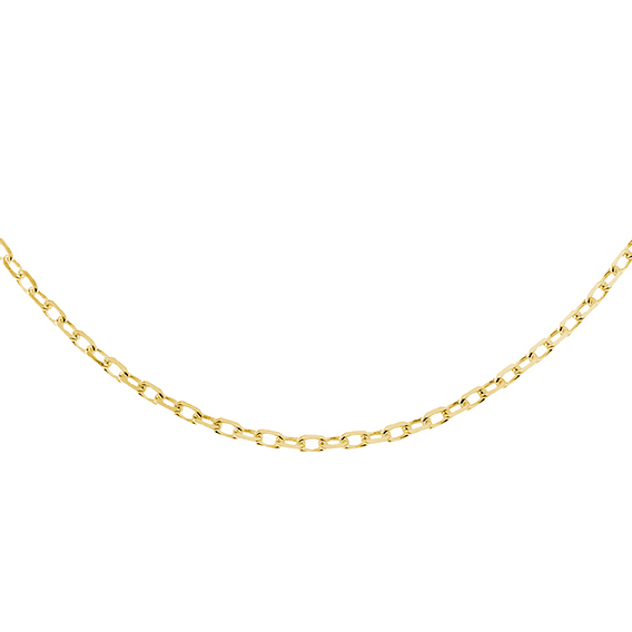 simple chain necklace gold plated Κολιέ Simple Chain Κίτρινο Επιχρυσωμένο Ασήμι 925 - ασήμι 925