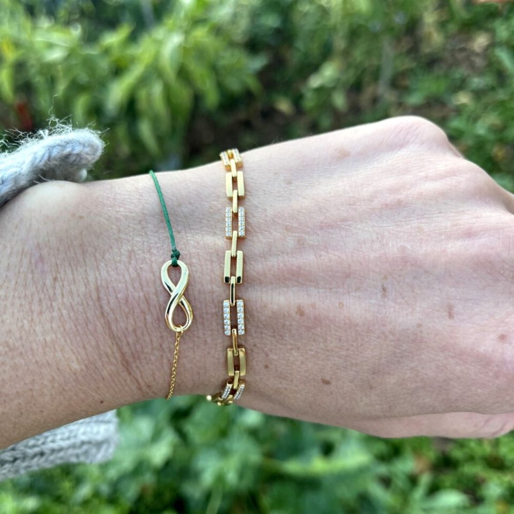 infinity bracelet gold plated Infinity Bracelet – Gold Plated - ασήμι 925