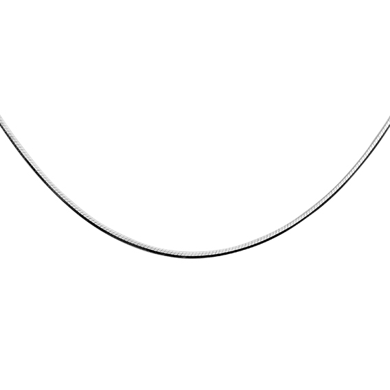 snake chain neclace rhodium plated Κολιέ Αλυσίδα Φίδι Ασήμι 925 - ασήμι 925