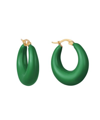 green-tube-hoop-earrings-stainless-steel