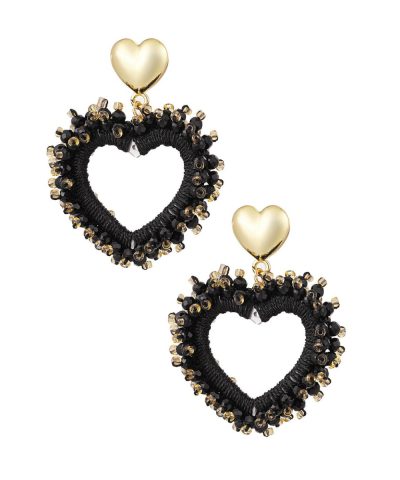 black-heart-stud-earrings