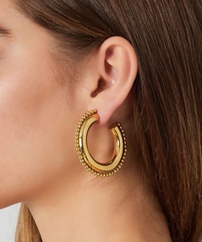 dotted-hoop-earrings-stainless-steel-gold-woman